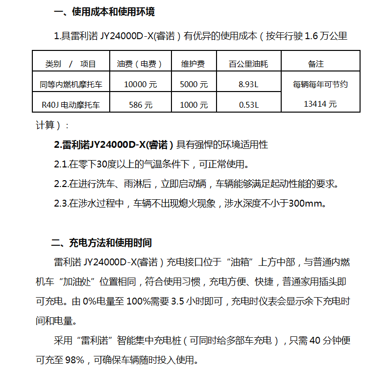 电动摩托车优势